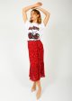 GANNI T3860 Cherry Relaxed Tee in White Online Hot Sale