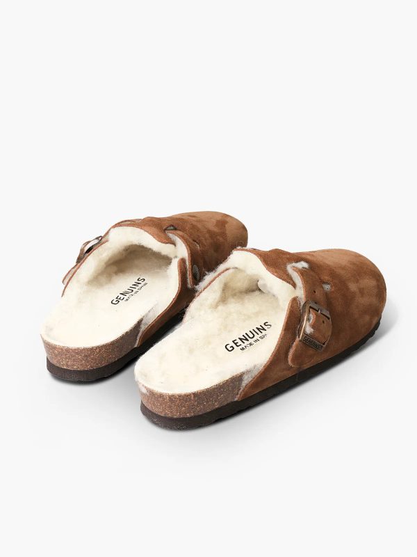 GENUINS Riva Velour Clog in Tan Online Hot Sale