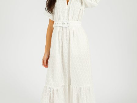 DVF Polina Dress in Ivory Sale