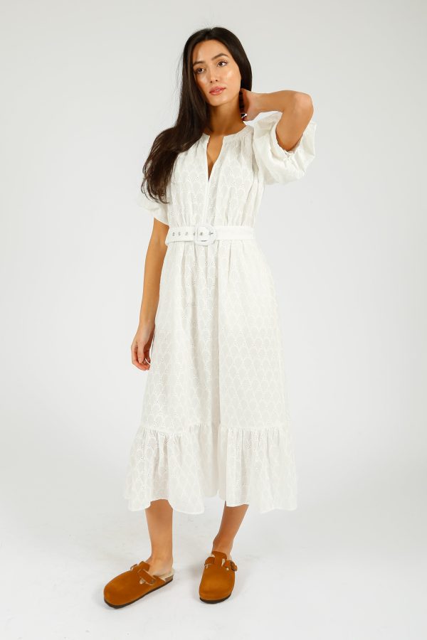 DVF Polina Dress in Ivory Sale