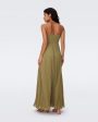 DVF Ima Dress in Olive Green Sale