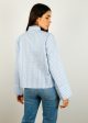 SLF Serafina Ruffled Stripe Shirt in Heron Blue Online