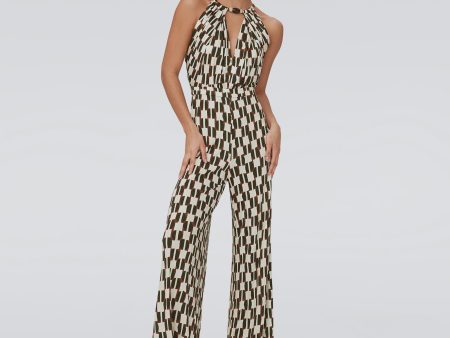 DVF Tai Jumpsuit in Maypole Black Fashion