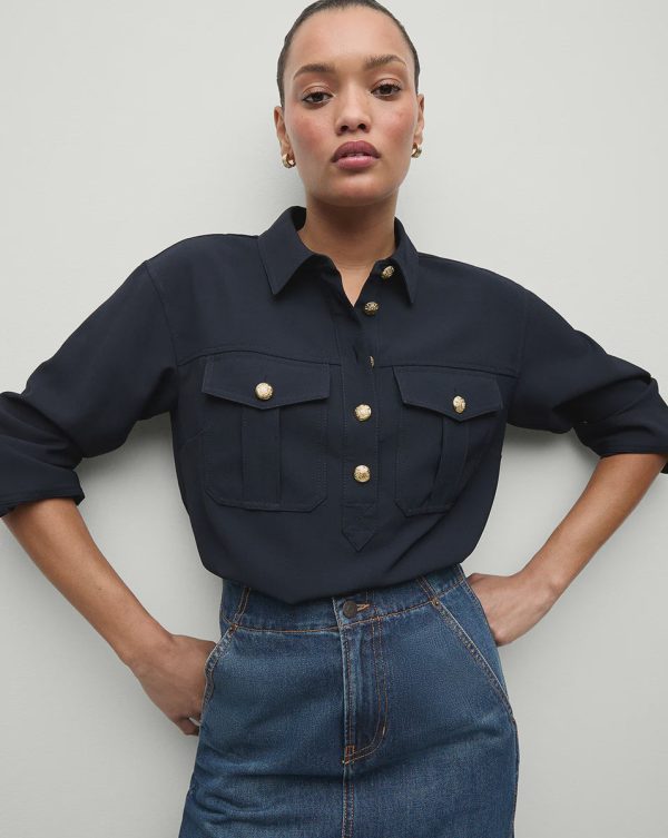 VB Colvin Top in Navy For Sale