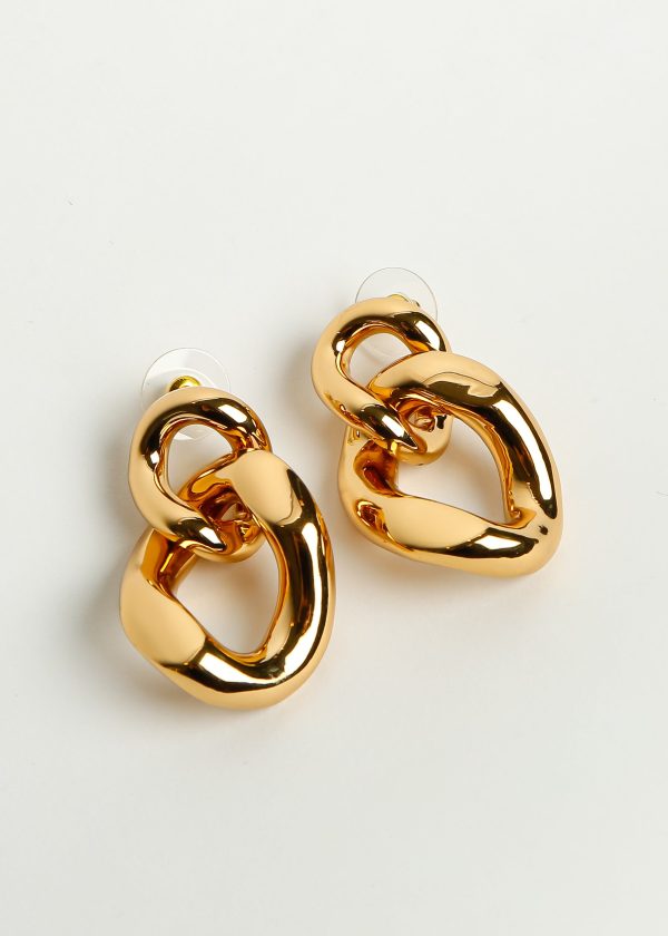 IM Links Earrings in Gold For Cheap