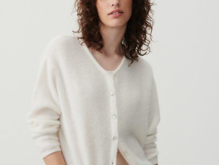 AV Vitow Knit Cardi in White For Cheap