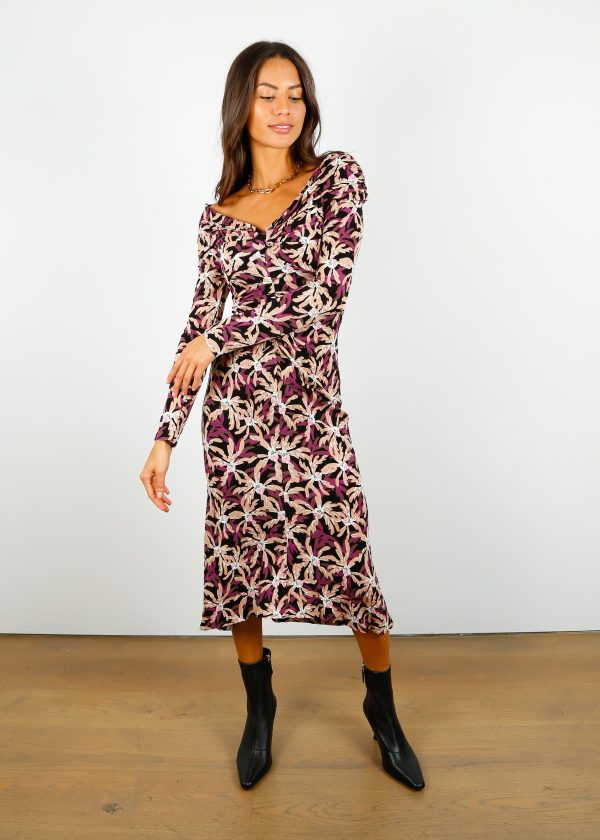 DVF Sylviana Dress in Fall Leaves Online