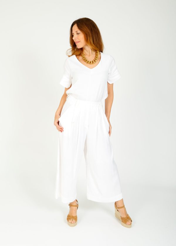 LFA 349 Linen Trouser in White Hot on Sale