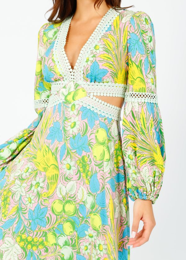 DVF Lina Dress in Bird of Paradise Pink Online now