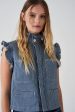 S&M Pablo Waistcoat in Striped Denim Fashion