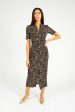 DVF Zoey Dress in Camo Leopard on Sale