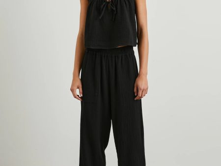 RAILS Leon Crop Trouser in Black Gauze For Sale