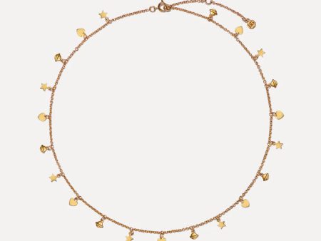 BON BON Cosmos Necklace in Gold on Sale