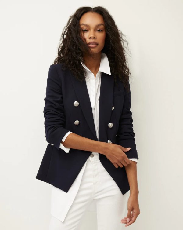 VB Miller Dickey Jacket in Navy with Silver Buttons Online Hot Sale