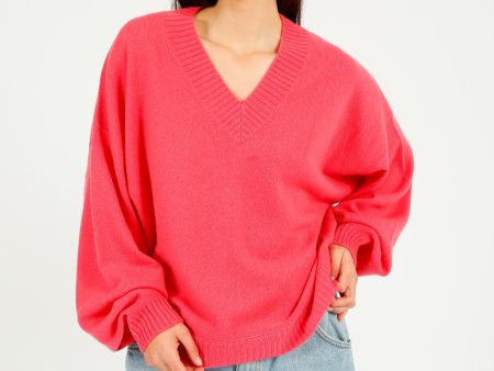 C-RUSH Sanita Oversized V in Rosebloom Discount