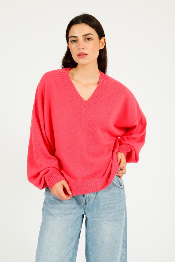 C-RUSH Sanita Oversized V in Rosebloom Discount