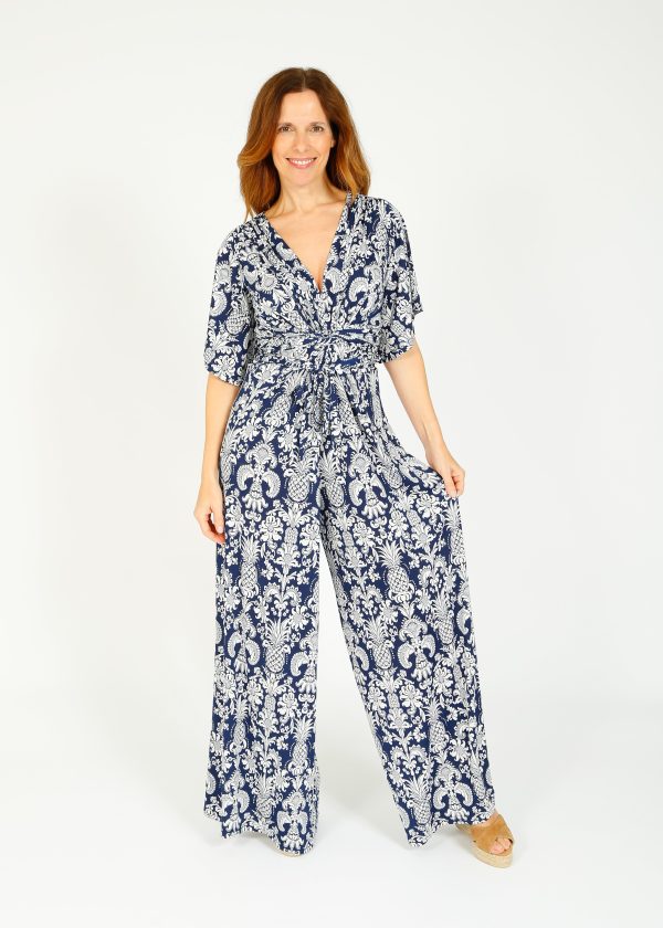 Onjenu Dakota Jumpsuit in Pina Navy Discount