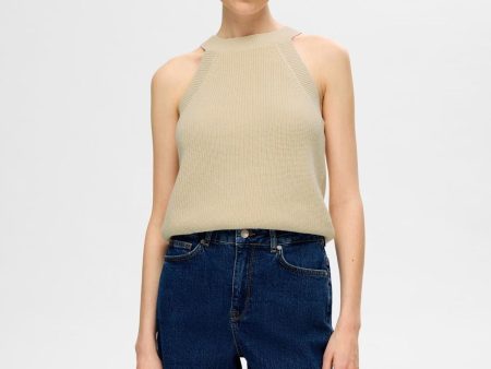 SLF Vinna Halterneck Knit in Birch Fashion