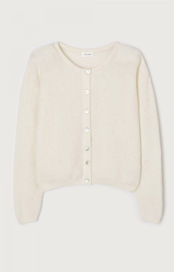 AV Vitow Knit Cardi in White For Cheap