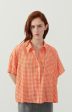 AV PYKABOO Check shirt in Neon Orange Online Hot Sale