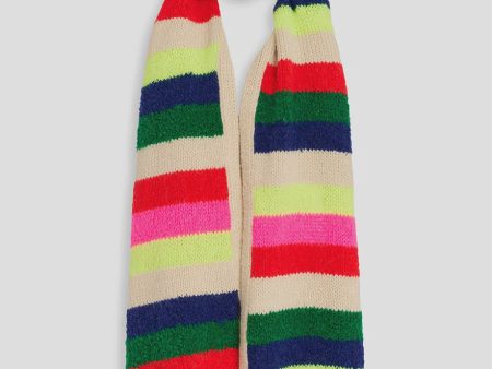 EA Garis Jacquard Scarf in Multi Hot on Sale