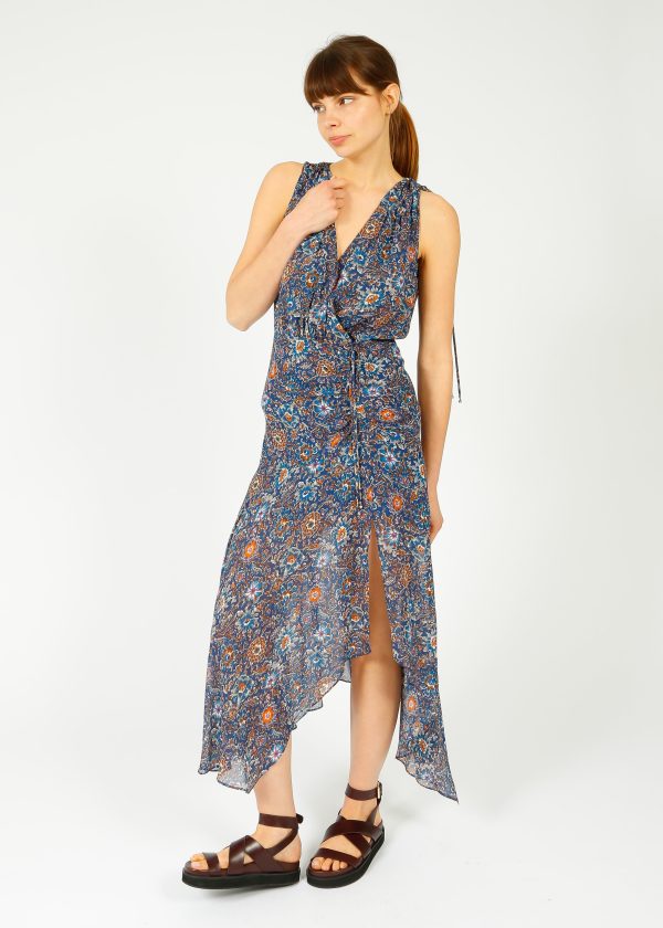 VB Dovima Dress in Etch Floral Cerul Online Sale