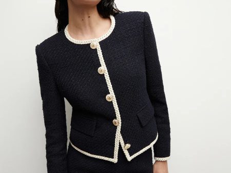 VB Mabel Jacket in Navy For Cheap