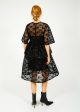 GANNI F8650 Ribbon Tulle Midi Dress in Black Hot on Sale