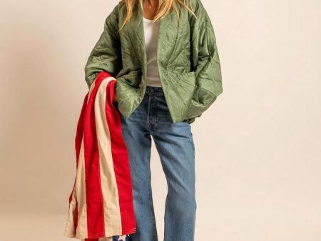 AOKYANOS Chicago Parachute Jacket in Khaki Hot on Sale