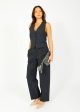 R&B Marianne Ponte Pant in Navy Stripe Fashion