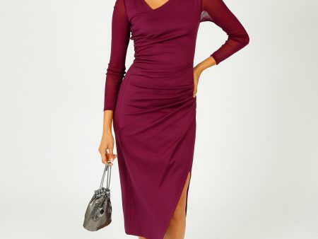 DVF Dorinda Dress in Velvet Plum For Sale