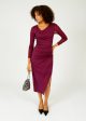 DVF Dorinda Dress in Velvet Plum For Sale