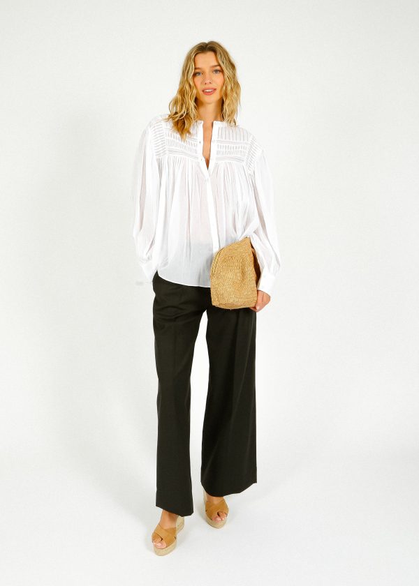 IM Plalia Blouse in White For Discount