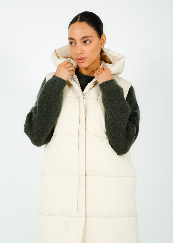 SLF Ella Puffer Vest in Sandshell For Cheap