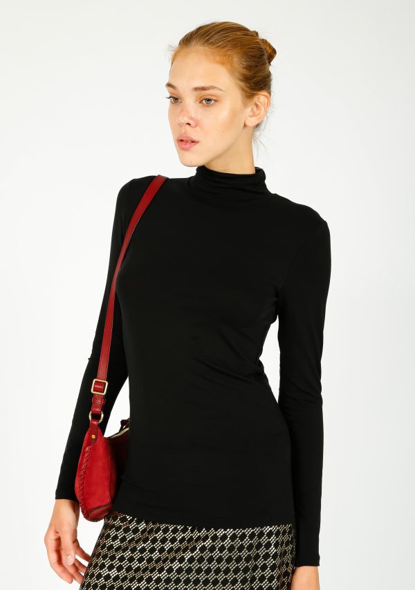 SLF Mandy LS High Neck in Black Fashion