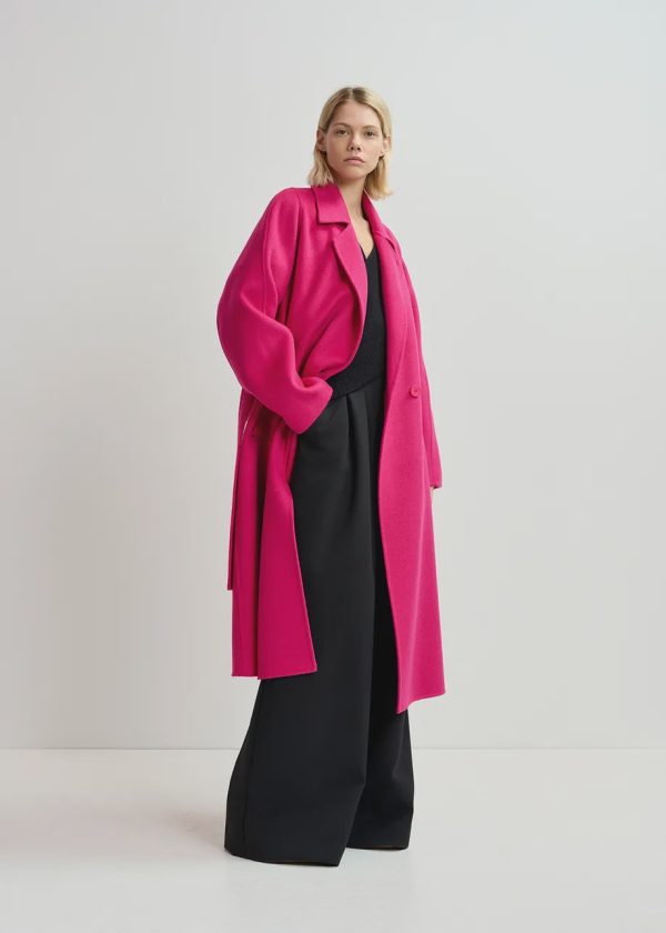 EA Gimply Double Face Coat in Fuchsia Discount