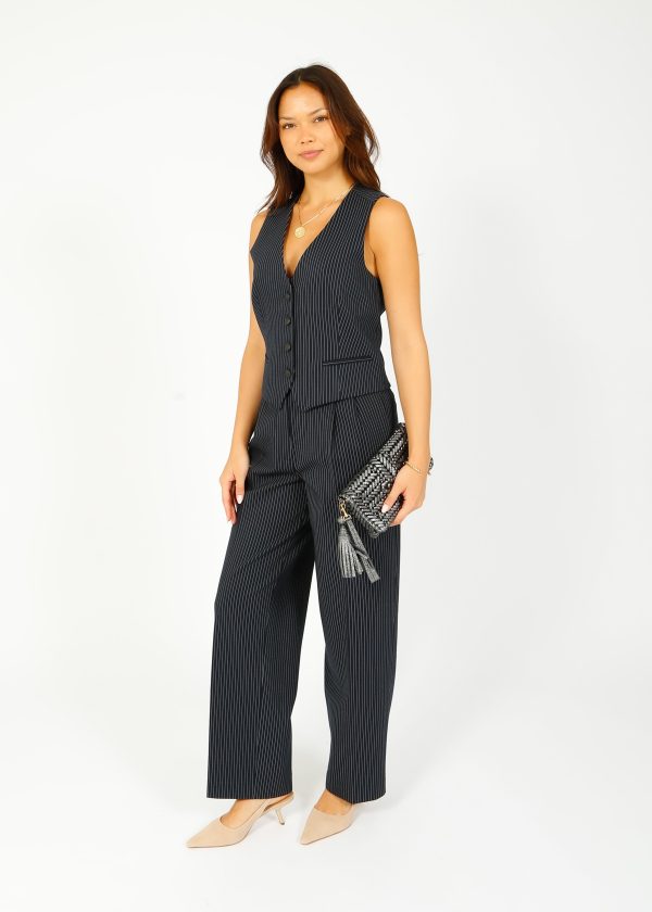 R&B Marianne Ponte Pant in Navy Stripe Fashion