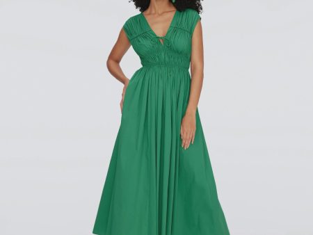 DVF Gillian Dress in Signature Green Cheap