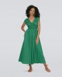 DVF Gillian Dress in Signature Green Cheap