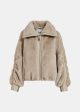 EA Erg Faux Fur Jacket in Sand Bank Sale