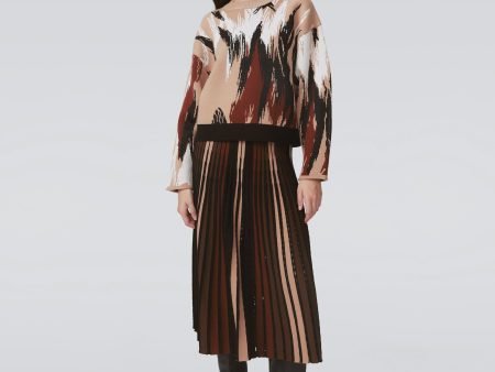 DVF Tribeca Skirt in Camel, Brown Online Hot Sale