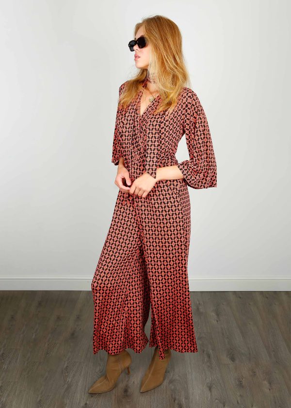 ONJENU Laurie Jumpsuit in Disco Orange Hot on Sale