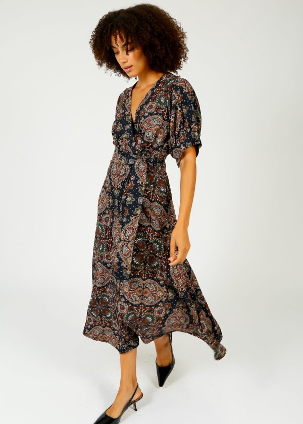 VB Wyatt Dress in Navy Multi Discount