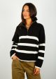 SLF Bloomie Half Zip Knit in Black, Snow White Discount