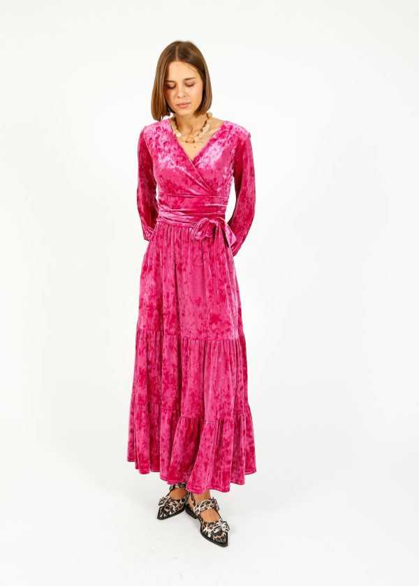 ONJNEU Faye Maxi Dress in Velvet Pink Fashion