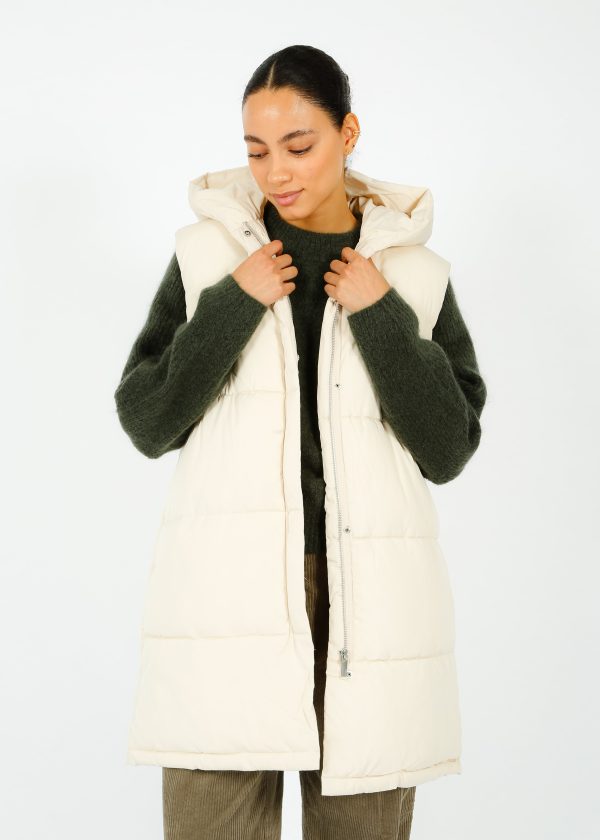 SLF Ella Puffer Vest in Sandshell For Cheap