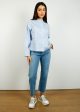 SLF Serafina Ruffled Stripe Shirt in Heron Blue Online