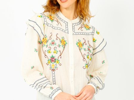 BER Carmencita Blouse in Off White Online Sale