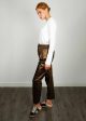 OW Gift Leather Trousers in Metallic For Cheap