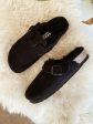 GENUINS  Riva Velour Clog in Black Sale